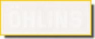 01185-01 Autocollant Öhlins Blanc 7.3cm x 2.7cm