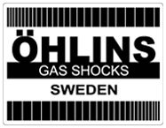 11221-04 Autocollant Öhlins Rétro Noir 6.3x4.7cm