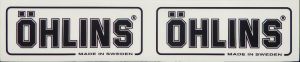 00191-01 Autocollant Double Öhlins Noir 3.1x15cm
