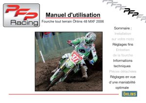 Manuel utilisateur Fourche Öhlins Tout-terrain type 48 MXF
